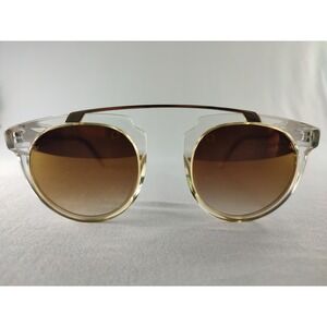Linea Roma LR 3608 C2 Clear Gold Top Bar Sunglasses‎ Made in Italy 48-23 145